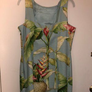 Maggy London Floral Sleeveless Dress.  Size 14.